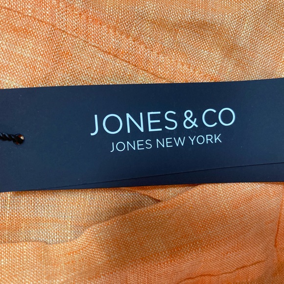 New Jones&co shirt women’s 100% linen color orange and size L - Picture 5 of 5